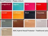 RMC Hybrid Wood Protector - colour chart