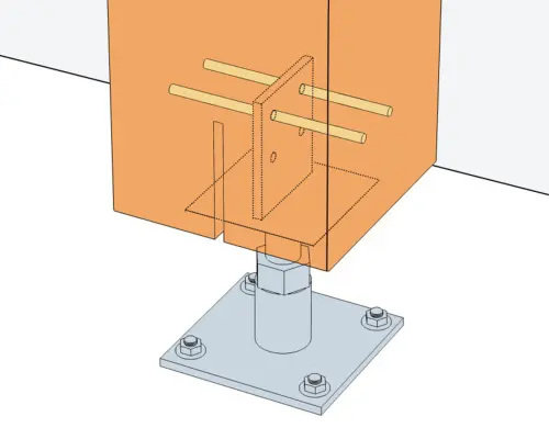 Simpson Strong-Tie pied de poteau PIBA