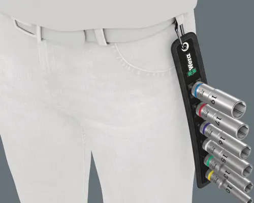 Wera Zyklop diepe dopsleutelset op riem 6-delig